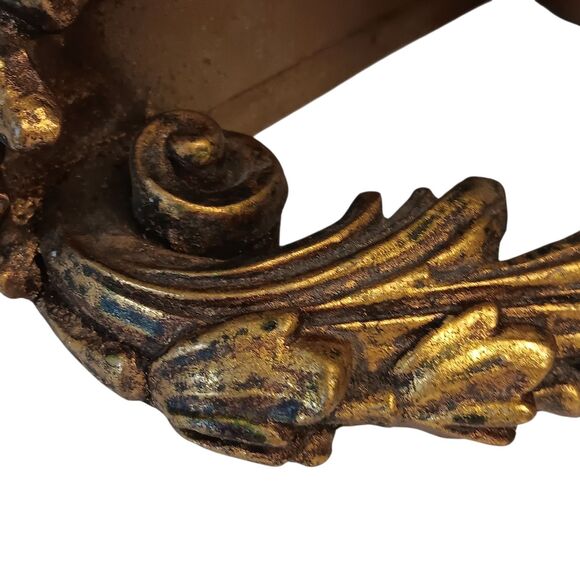 Vintage Wall Shelf Gold Ornate Italian Rococo Hollywood Regency Plastic 9x8x4.5 - Picture 10 of 16